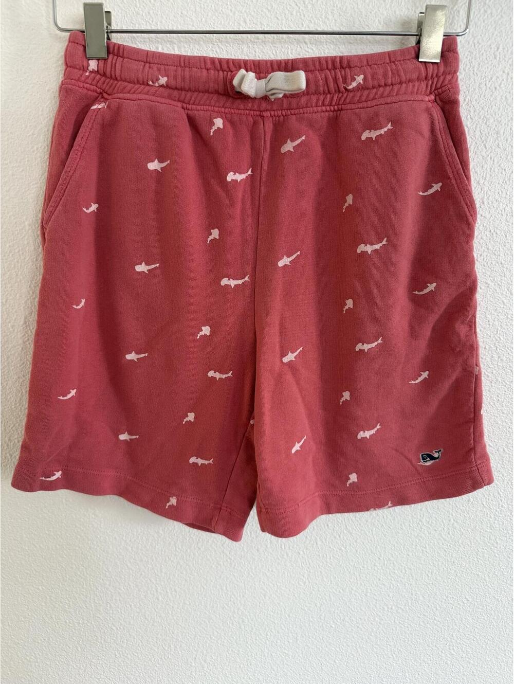 Vineyard Vines Boy Sun-Washed Shark Printed Shorts Sz M Coastal Nautical Preppy